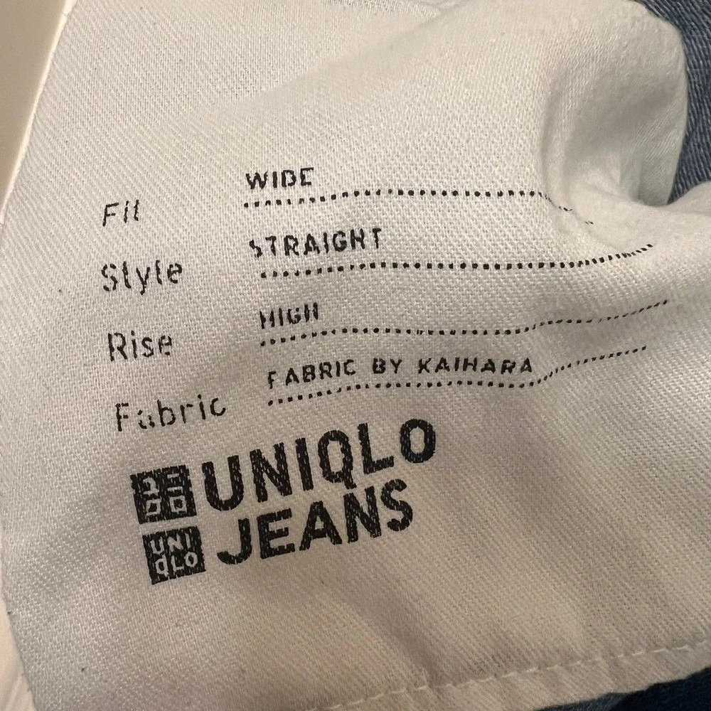 Uniqlo Dark Blue Denim Men's Relaxed Fit Jeans, Size‎ 30 WaistInseam 30